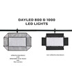 Film Light Studio DayLED 1000 Bi-Color - Barndoors